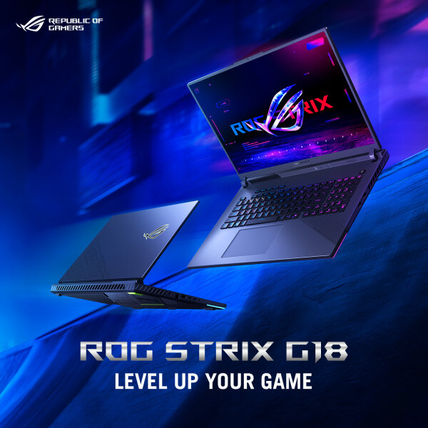 ASUS ROG Strix G18 G814PM-S8023W AMD Ryzen™ 9 8940HX Laptop 45,7 cm (18") WUXGA 32 GB DDR5-SDRAM 1 TB SSD NVIDIA GeForce RTX 5060 Wi-Fi 6E (802.11ax) Windows 11 Home Deutsch Grau
