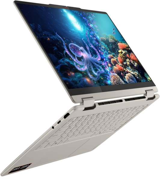35.6cm (14") Lenovo Yoga 7 2in1 14AKP10 Copilot+ PC AMD Ryzen AI 7 350 Hybrid (2-in-1) 6 GB LPDDR5x-SDRAM 1TB SSD Wi-i 7 W11Home grau