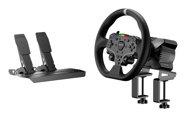 MOZA R3 Racing Set (R3 DD Wheelbase, ES Wheel, SR-P Lite Pedale, Tischhalterung)