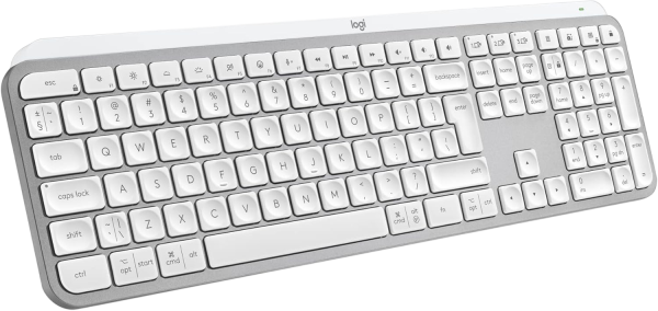 Logitech MX Keys S Pale Gray Logi Bolt Rubber Dome Tastatur LEDs weiß