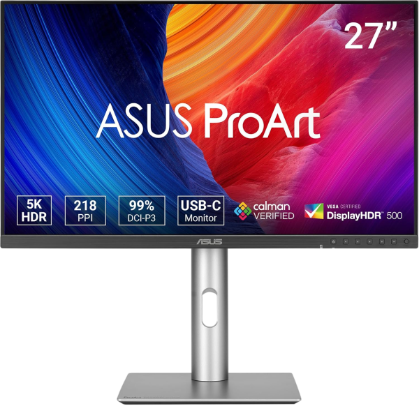 68.6cm (27") ASUS ProArt PA27JCV IPS 60Hz 5K 5120x2880 UHD+ Calman Verified Pivot