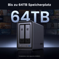 Ugreen NASync DXP2800 NAS System 2-Bay, NAS, Kompakt,...