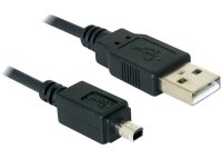 USB Kabel Delock A -> mini 4pin St/St 1.50m sw