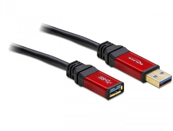 DELOCK USB3.0 Verl. A -> A St/Bu 5.00m Premium