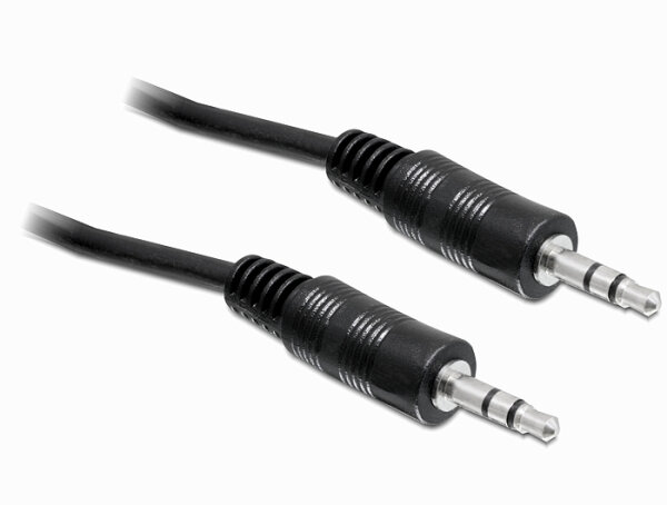 DELOCK Klinkekabel 3,5mm -> 3,5mm St/St 5.00m schwarz