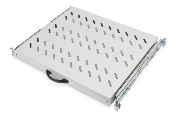 DIGITUS Fachboden 1HE 30x483x385mm bis  25kg grau ausziehbar