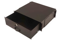 DIGITUS Schublade 3HE 483mm       schwarz abschließbar