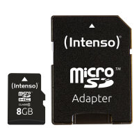 SD MicroSD Card  8GB Intenso Class10 inkl. SD Adapter