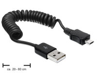 DELOCK USB Kabel A -> Micro-B St/St 0.20m-0.60cm...