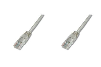 DIGITUS Patchkabel Cat5e U/UTP 2xRJ45  5,0m CCA grau Hebels. Polybeutel