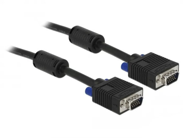 DELOCK VGA-Kabel D-Sub15 -> D-Sub15 St/St 3.00m schwa