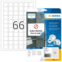HERMA Etik. A4 weiß 25,4x25,4 mm quadr....
