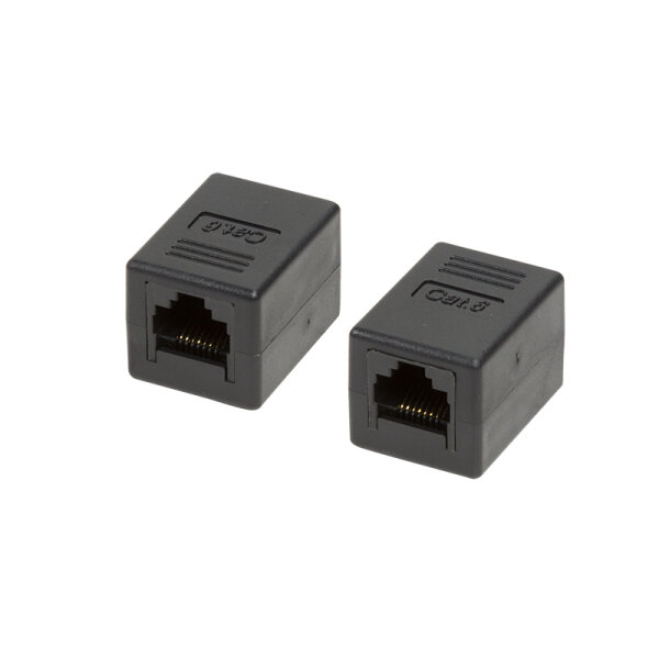 Logilink Patchkabelverbinder 1:1 2x RJ45 Cat.6 UTP, schwarz