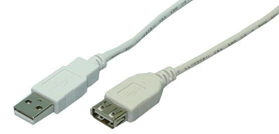 Logilink USB Kabel A -> A St/Bu  2m grau