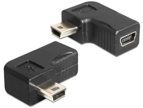 DELOCK USB Adapter mini B -> mini B St/Bu 90° gewinkelt