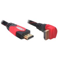 DELOCK HDMI Kabel Ethernet A -> A St/St 1.00m 90°...