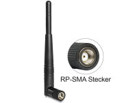 DELOCK WL-Antenne RP-SMA 3dBi Kippgelenk schwarz