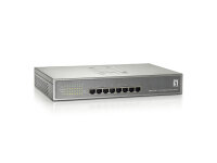 LevelOne PoE+Switch  8xGE PoE unmanaged 123W 19" Metall