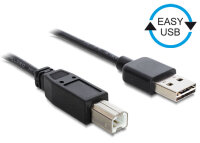 DELOCK Easy USB Kabel A -> B St/St 2.00m schwarz
