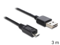 DELOCK USB Kabel A -> Micro-B St/St 3.00m sw