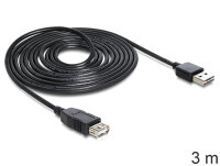 DELOCK USB Verl. A -> A St/Bu 3.00m sw Easy USB