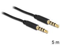 DELOCK Klinkekabel 3,5mm -> 3,5mm St/St 5.00m 4Pin...