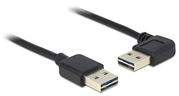 USB Kabel Delock A -> A St/St  3.00m 90°gew. sw Easy USB