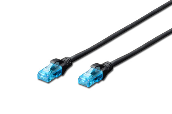 DIGITUS Patchkabel RJ45 U/UTP Cat5e   1.00m sch. Hebelschutz Polybeutel