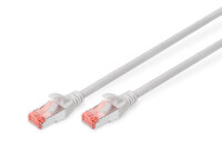DIGITUS Patchkabel Cat6  S/FTP 2xRJ45 0.25m grau...