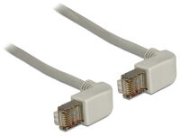 DELOCK Patchkabel gewinkelt RJ45 S/FTP Cat5e 0.50m grau