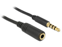 DELOCK Klinkeverl. 3,5mm -> 3,5mm St/Bu 5.00m 4Pin schwar
