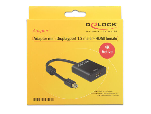 DELOCK Displayport Adapter mini DP -> HDMI St/Bu 4K a