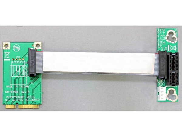 DELOCK Riser Card PCIe x1 -> Mini PCIe 9cm flexibles Kabel