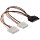 DELOCK Stromkabel SATA 15Pin -> 2x Molex 4Pin St/Bu 0.20m
