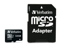 SD MicroSD Card  32GB Verbatim SDHC Pro Class 10 +...
