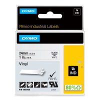 DYMO     Rhino Band Vinyl   24mmx5.5m schwarz->weiß