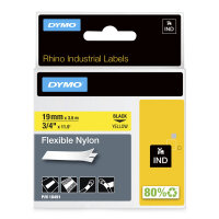 DYMO     Rhino Band Nylon   19mmx3.5m schwarz->gelb