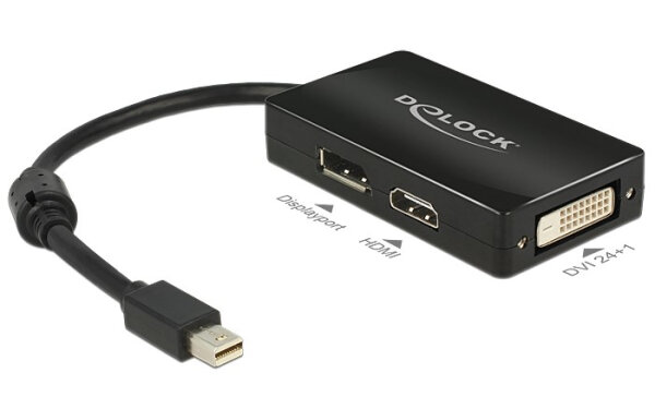 DELOCK Displayport Adapter mini DP -> DP/HDMI/DVI(24+
