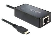 DELOCK USB3.1 Adapter C -> RJ45 St/Bu Gigabit Lan