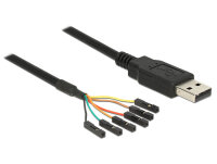 DELOCK USB Kabel TTL 6Pin Pinheader -> A Bu/St 1.80m (5V)
