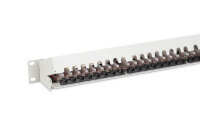 Digitus 24-Port Patchpanel CAT6a Metallgehäuse 1HE 24x RJ45 Patch Panel lichtgrau