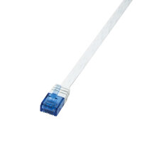 Logilink Flachpatchkabel RJ45 U/UTP Cat6 0.25m weiß