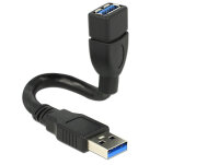 DELOCK USB3.0 Verl. A -> A St/Bu 0.15m schwarz ShapeC