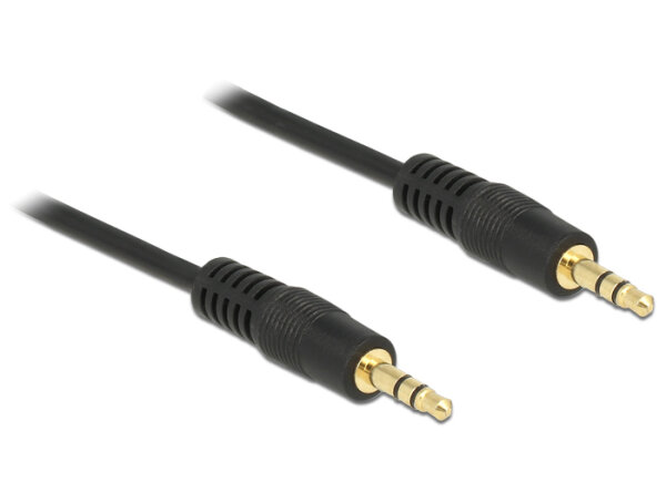 DELOCK Klinkekabel 3,5mm -> 3,5mm St/St 1.00m schwarz