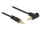 DELOCK Klinkekabel 3,5mm -> 3,5mm 90° St/St 1.00m schwarz