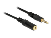DELOCK Klinkeverl. 3,5mm -> 3,5mm St/Bu 1.00m schwarz