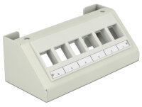 DELOCK Keystone Halterung 6 Keystone Ports Multimedia grau