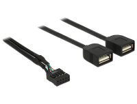 USB Kabel Delock Pinheader 10Pin -> 2x A Bu/Bu 0.40m