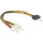 DELOCK Stromkabel SATA 15Pin -> Molex 4Pin +1x Floppy 0.30m