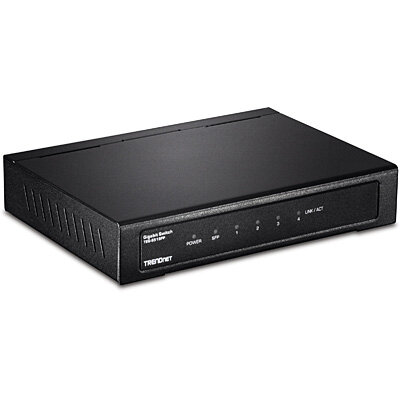 TRENDnet Switch  4 Port Gbit Lüfterlos QoS            Metall